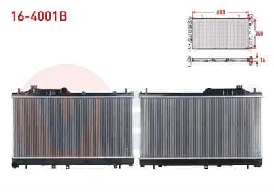 VEKA 16-4001B Su Radyatoru Brazıng Subaru Forester 2.0 4x4 M-T 2008-2013/ Impreza 1.5 - 1.5 4x4 M-T 2008-/ Legacy 