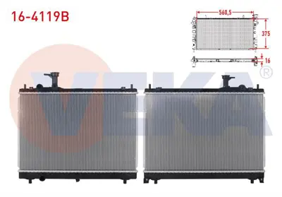 VEKA 16-4119B Su Radyatoru Brazıng (5.5mm Fin) Suzukı Swıft V 1.2 2017- 