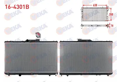 VEKA 16-4301B Radyator Brazıng Kapaklı Toyota Corolla (_E11_) 1.6i (Ae111) (Ae101) M-T 1993-2002 