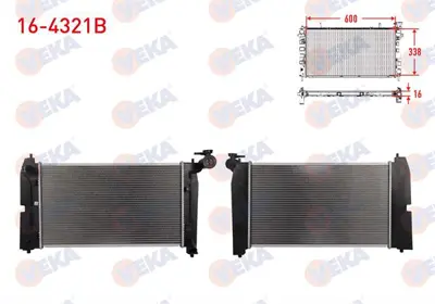 VEKA 16-4321B Radyator Brazıng Vıdalı Toyota Corolla (_E12_) 1.4 Vvt-I M-T 2002-2007 