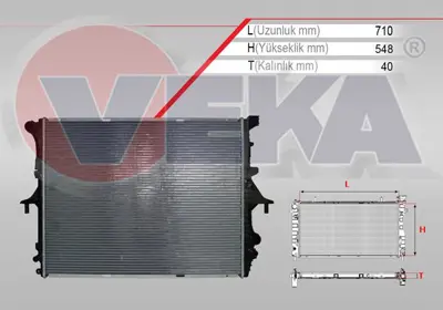 VEKA 16-4447B Su Radyatoru Brazıng Audı Q7 (4lb) 3.0 Tdı 2007-2015-/ Porsche Cayenne (9pa) 3.0 Tdı- 3.2- 3.6- 4.5- 