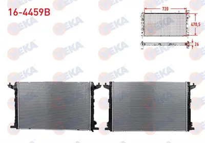 VEKA 16-4459B Su Radyatoru Brazıng Audı A4 (8w2.B9) 1.4 Tfsı A-T 2015- 
