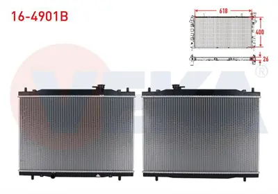 VEKA 16-4901B Su Radyatoru Brazıng Dfm Panelvan 1.3 M-T Ac+/- 2009- 