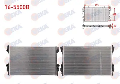 VEKA 16-5500B Su Radyatoru Brazıng Porsche Panamera 3.6 A-T 2010- 