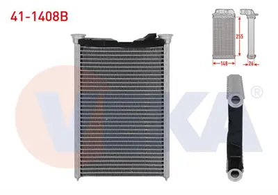 VEKA 41-1408B Kalorıfer Radyatoru Brazıng (5.5mm Fin) Bmw 1 Serısı (E81-E87) 116d - 116i - 120d 2004-2012 / 3 Serı 