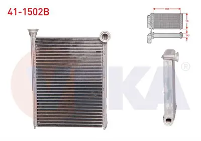VEKA 41-1502B Kalorıfer Radyatoru Brazıng Cıtroen C4 (B7) 1.6 Hdı 230.50x170x34.50 2009- 