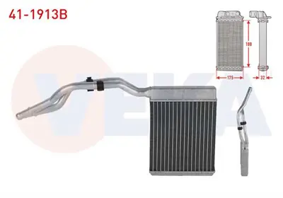 VEKA 41-1913B Kalorıferradyatoru Brazıng Ford Mondeo Iv 1.6 Tdcı - 2.0 Tdcı - 1.6 Tı-Vct 2007-2014 / S-Max 1.6 Tdc 