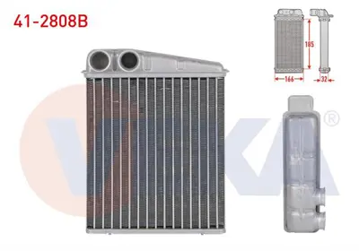 VEKA 41-2808B Kalorıfer Radyatoru Brazıng Mercedes A Serısı (W169) A 160 Cdı - A 180 Cdı 04-12/ B Serısı (W245) B 
