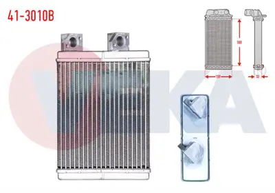 VEKA 41-3010B Kalorıfer Radyatoru Brazıng (5.5mm Fin) Mıtsubıshı L200 (K7t.K6t) 2.5 Td 1996-2006 