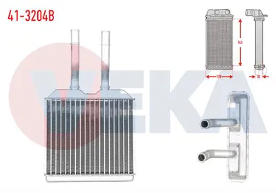 VEKA 41-3204B Kalorıfer Radyatoru Brazıng Opel Corsa B 1.2i 1993-2000 