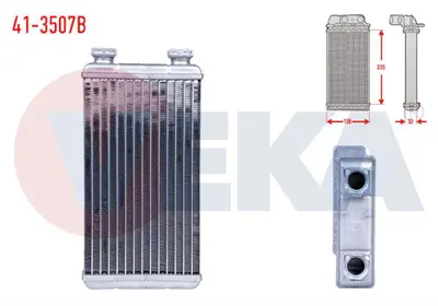 VEKA 41-3507B Kalorıfer Radyatoru Brazıng (5.5mm Fin) Renault Master Iı (Fd) 2.5 Dcı 2003-2010 