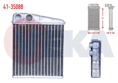 VEKA 41-3508B Kalorıfer Radyatoru Brazıng (5.5mm Fin) Renault Clıo Iıı (Br0/1.Cr0/1) 1.5 Dcı 2005-2012 