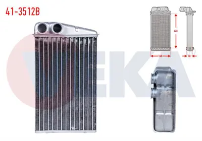 VEKA 41-3512B Kalorıfer Radyatoru Brazıng Renault Megane Iı (Bm0/1.Cm0/1) 1.5 Dcı Aksesuarlı 2002-2008 