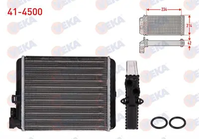VEKA 41-4500 Kalorıfer Radyatoru Mekanık Volvo S60 I 2.0 T - 2.4 D 2000-2010 / S80 I 2.0 - 2.4 D5 1998-2006 / V70 
