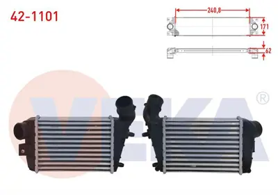 VEKA 42-1101 Turbo Radyatoru (Intercooler) Alfa Romeo 147 1.9 Jtd 115 Hp 2001-2010 