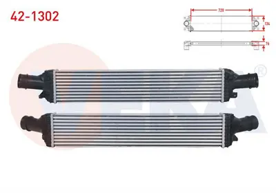 VEKA 42-1302 Turbo Radyatoru (Intercooler) Audı A4 - A5 2.7 Tdı - 3.0 Tdı Quattro 2007-2017/ A6 - A7 - A8 2.0 Tfs 