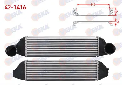 VEKA 42-1416 Turbo Radyatoru (Intercooler) Bmw X3 (E83) 2.0 Sd 177 Hp 2007-2008 