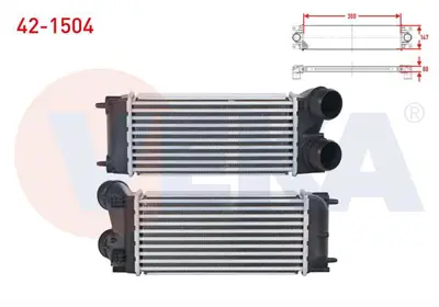 VEKA 42-1504 Turbo Radyatoru (Intercooler) Cıtroen C4 1.6 - 1.6 Thp 2004-/ Ds4 - Ds5 1.6 Thp 2011-/ Peugeot 3008 