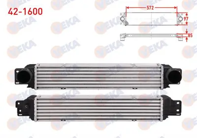 VEKA 42-1600 Turbo Radyatoru (Intercooler) Chevrolet Captıva (C100) 2.0 D 4x4 2006-2012 