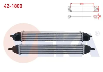 VEKA 42-1800 Turbo Radyatoru (Intercooler) Fıat Doblo (119.223) 1.3 Mjt 2001-2010 