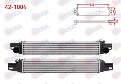 VEKA 42-1804 Turbo Radyatoru (Intercooler) Fıat Fıorıno (225) 1.3 Mjt Euro 4 2007- 