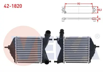 VEKA 42-1820 Turbo Radyatoru (Intercooler) Fıat Idea 1.3 D Multıjet 70 Hp 2004- 