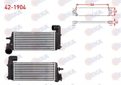 VEKA 42-1904 Turbo Radyatoru (Intercooler) Ford Focus Iıı 1.5 Tdcı 2011-2015 