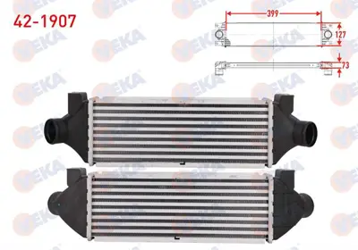 VEKA 42-1907 Turbo Radyatoru (Intercooler) Arkadan Itıs Ford Transıt (V184) 2.4 Tdcı 2000-2006 