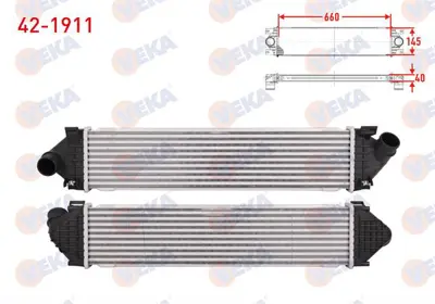 VEKA 42-1911 Turbo Radyatoru (Intercooler) Ford Focus Iı 1.6 Tdcı 2008-2011 / S-Max 1.6 Tdcı 2006- / Mondeo Iv 1. 
