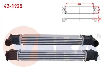 VEKA 42-1925 Turbo Radyatoru (Intercooler) Ford Galaxy I 1.9 Tdı 90 Hp 1995-2006 