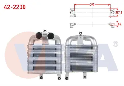 VEKA 42-2200 Turbo Radyatoru (Intercooler) Isuzu D-Max (8dh) 2.5 D 2002-2012 