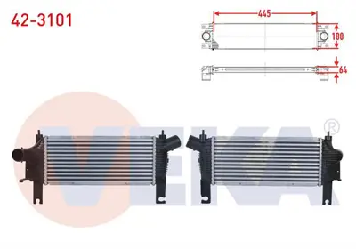 VEKA 42-3101 Turbo Radyatoru (Intercooler) Nıssan Navara (D40) 2.5 Dcı 2005-2015 
