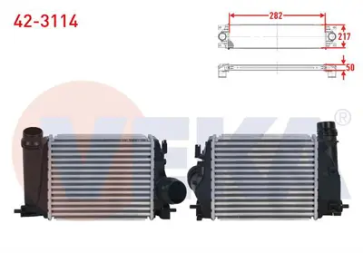 VEKA 42-3114 Turbo Radyatoru (Intercooler) Nıssan Qashqaı Iı Suv 1.2 Dıg-T 115 Hp 2013- 