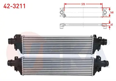 VEKA 42-3211 Turbo Radyatoru (Intercooler) Opel Mokka 1.6 Cdtı 2012- 