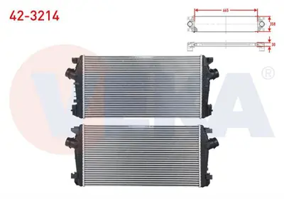 VEKA 42-3214 Turbo Radyatoru (Intercooler) Opel Astra J 1.6 Cdtı 2009-2016/ Opel Zafıra C 1.6 Cdtı 2014-/ Chevrol 