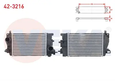 VEKA 42-3216 Turbo Radyatoru (Intercooler) Opel Merıva B 1.6 Cdtı - 1.7 Cdtı 2010- 