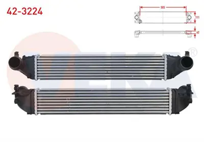 VEKA 42-3224 Turbo Radyatoru (Intercooler) Opel Astra K 1.0i Turbo 2015- 
