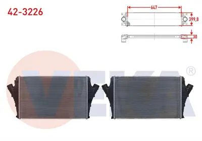 VEKA 42-3226 Turbo Radyatoru (Intercooler) Opel Vectra C 2.0 16v Turbo 175 Hp 2003-2008 