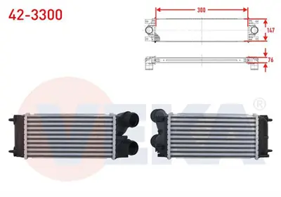 VEKA 42-3300 Turbo Radyatoru (Intercooler) Peugeot Partner 1.6 Hdı 110 Hp 2008- 