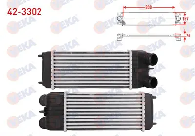 VEKA 42-3302 Turbo Radyatoru (Intercooler) Peugeot 207 (Wa.Wc) 1.6 Hdı 2006-2012 / Cıtroen C3 1.6 Hdı 2002-2015 