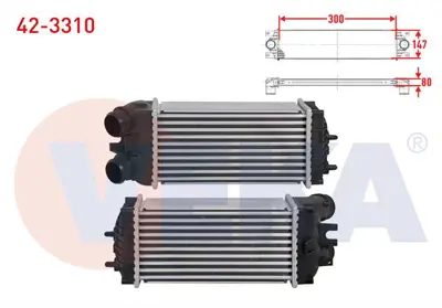 VEKA 42-3310 Turbo Radyatoru (Intercooler) Cıtroen Berlıngo / Berlıngo Fırst Mpv 1.6 Hdı 75 75 Hp 2005-2011 