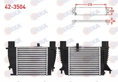 VEKA 42-3504 Turbo Radyatoru (Intercooler) Renault Clıo Iıı (Br0/1.Cr0/1) 1.5 Dcı 2005-2012 