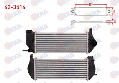 VEKA 42-3514 Turbo Radyatoru (Intercooler) Kelepce Sıkmalı Renault Kangoo (Kw0/1) 1.5 Dcı 2008- 