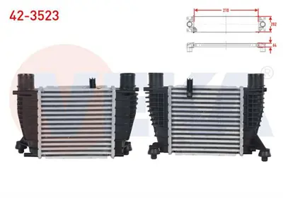 VEKA 42-3523 Turbo Radyatoru (Intercooler) Renault Clıo Iıı 1.5 Dcı 2005-2012/ Nıssan Note 1.5 Dcı 2006-2013 