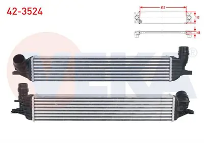 VEKA 42-3524 Turbo Radyatoru (Intercooler) Renault Laguna Iıı 2.0 Dcı - 2.0i 16v A-T 2007- 