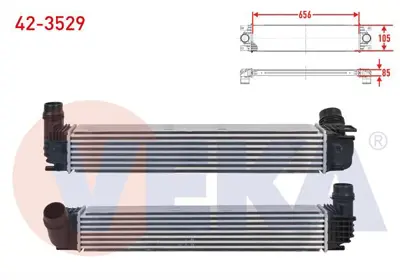 VEKA 42-3529 Turbo Radyatoru (Intercooler) Renault Fluence 1.6 Dcı 130 Hp 2014- 
