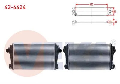 VEKA 42-4424 Turbo Radyatoru (Intercooler) Volkswagen Amarok 2.0 Bıtdı - 2.0 Tdı 2010- 