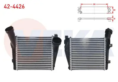 VEKA 42-4426 Turbo Radyatoru (Intercooler) Vw Touareg 2.5 R5 Tdı - 3.0 V6 Tdı - 5.0 Tdı 02-10/ Audı Q7 3.0 Tdı - 