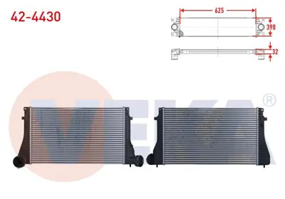 VEKA 42-4430 Turbo Radyatoru (Intercooler) Seat Leon 1.9 Tdı 150 Hp 1999-2006 