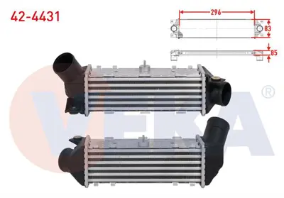 VEKA 42-4431 Turbo Radyatoru (Intercooler) Seat Cordoba 1.8 T 20v Cupra 156 Hp 2000-2002 